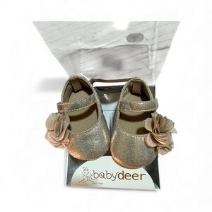 Baby Deer Shimmering Gold Walker Shoes